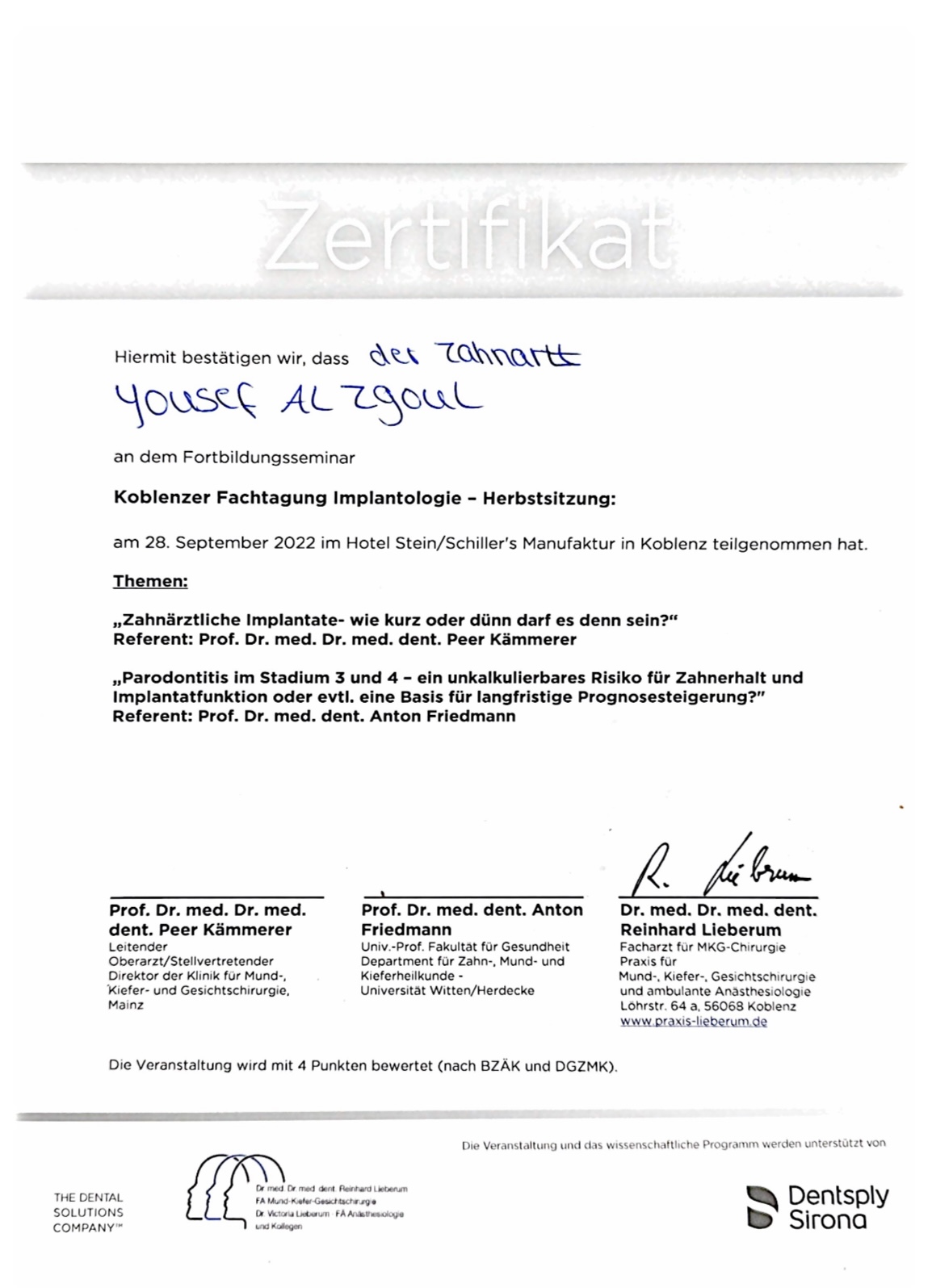 Nachweis validierte Aufbereitung (Beispielbild)